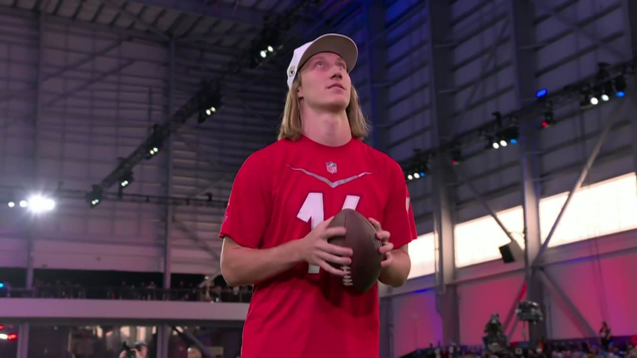 Trevor Lawrence's first round of Precision Passing challenge Pro