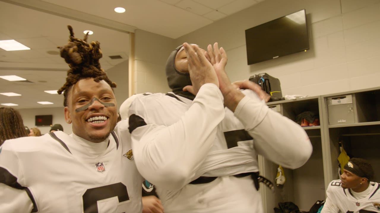 It was always the Jags.  Locker room celebration after win over