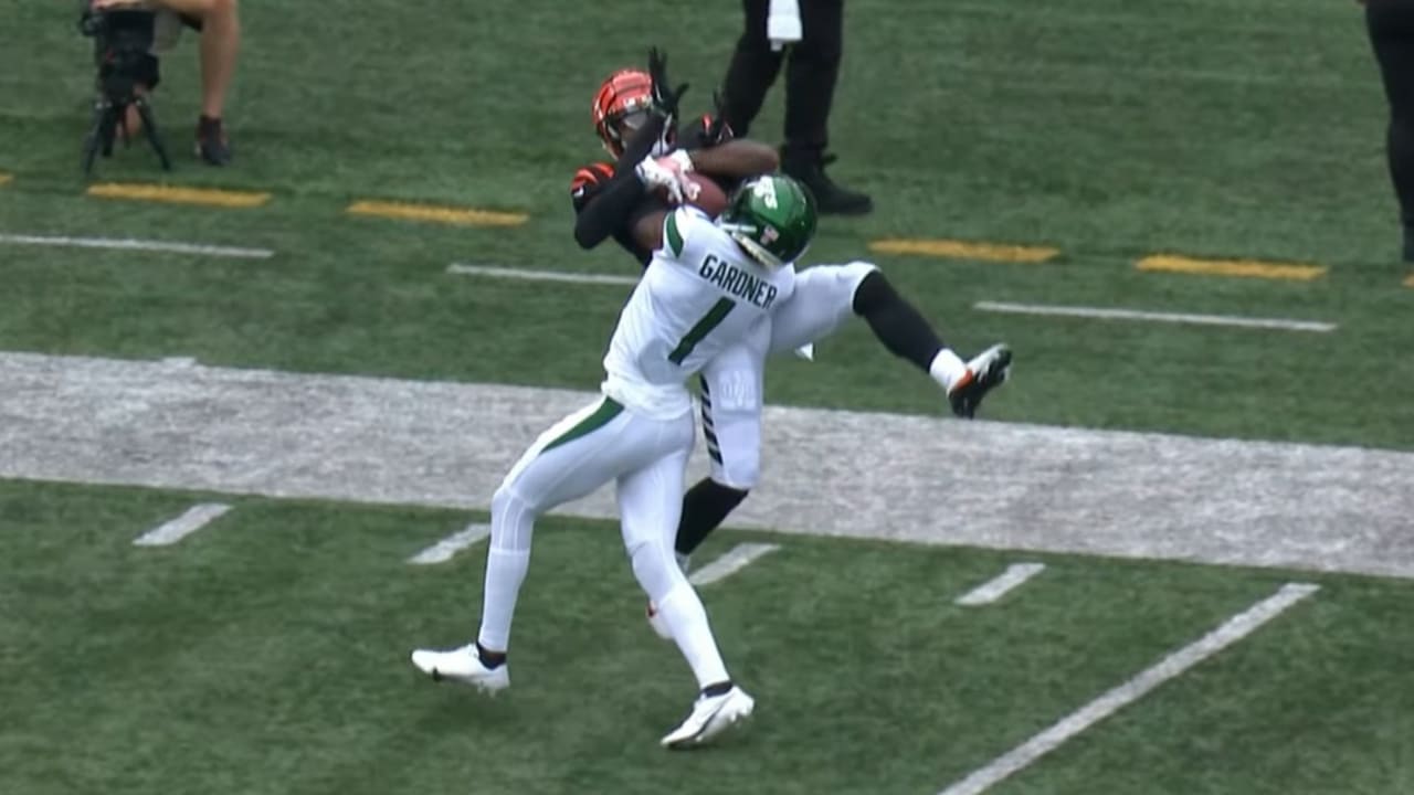 Radio Call of the Game Sauce Gardner Breaks Up a Deep Joe Burrow