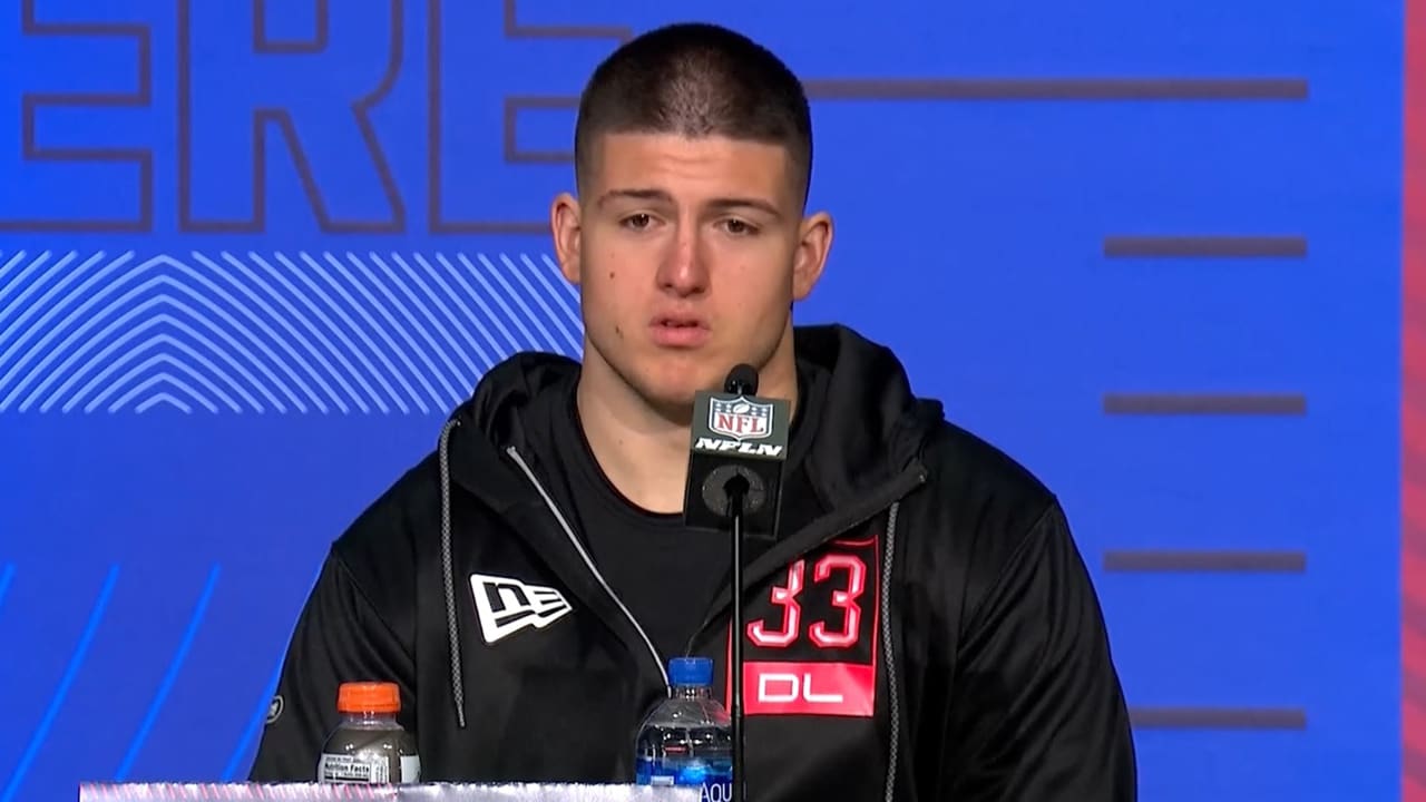 Edge George Karlaftis (Purdue) NFL Combine Press Conference