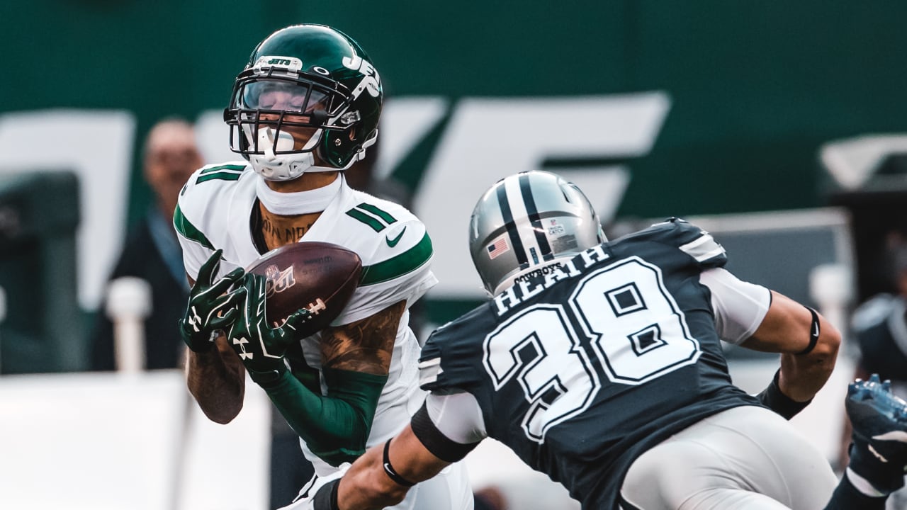 Robby Anderson of the New York Jets in action against the Dallas