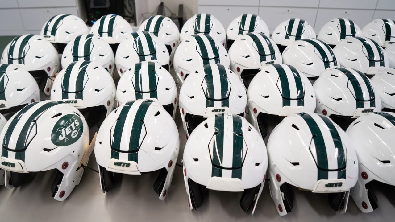 Image result for ny jets helmets shipped out pics