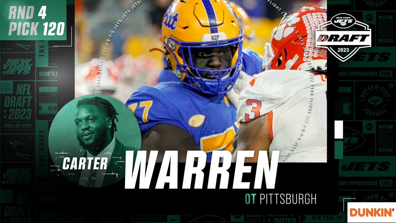 2023 NFL Draft: OT Carter Warren, Pittsburgh, Round 4, Pick 120