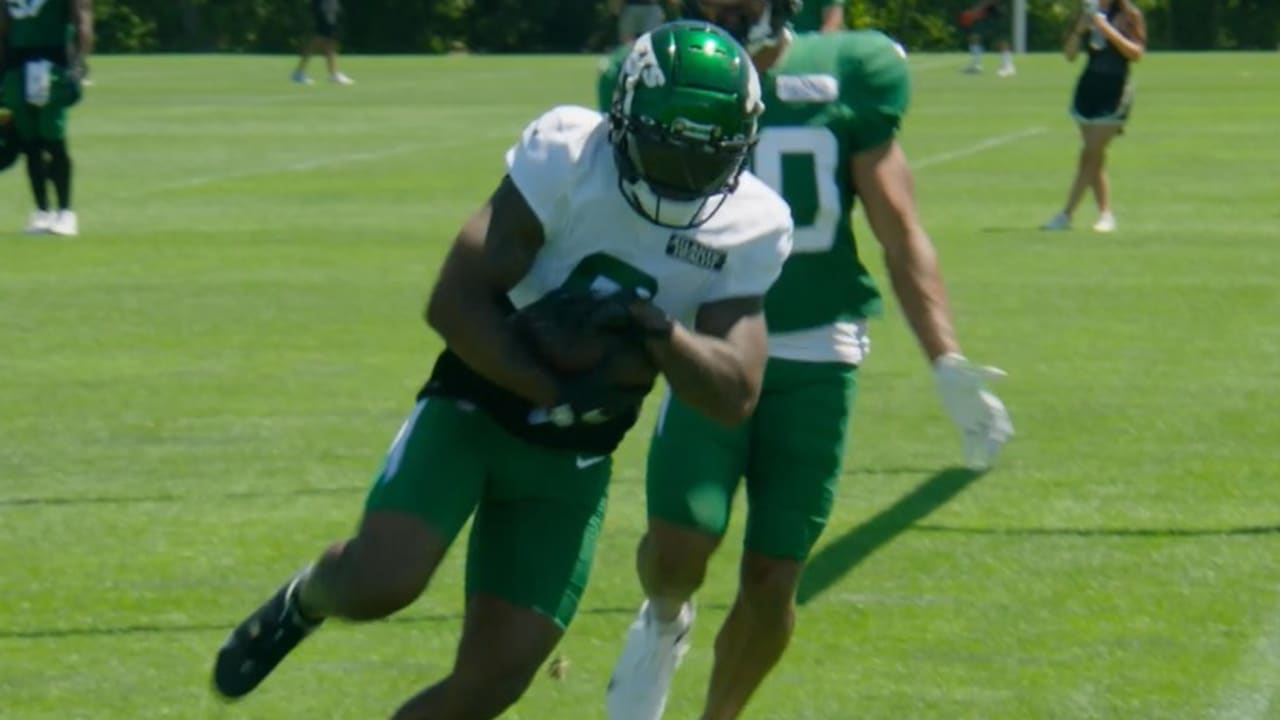 Elijah Moore makes impressive catch at Jets' training camp