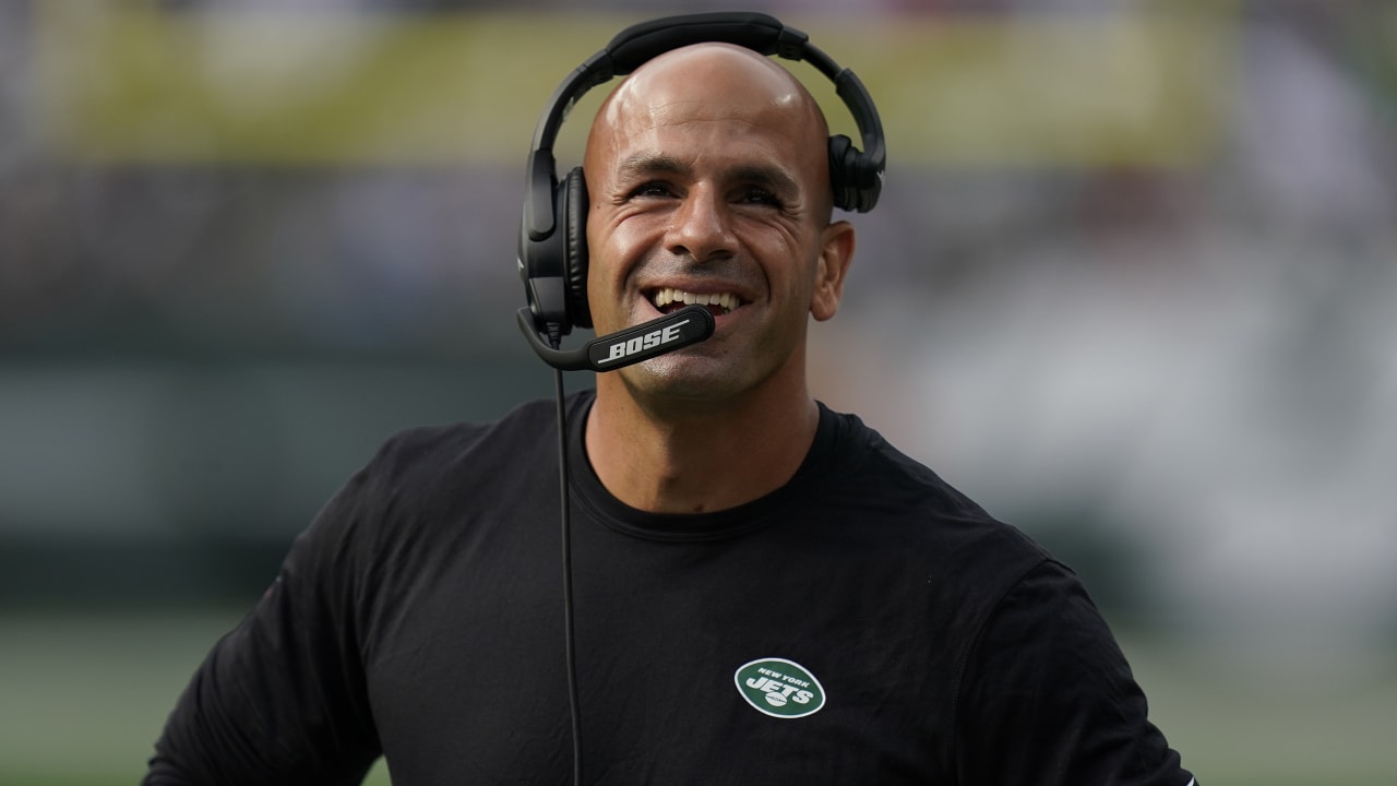 New York Jets head coach Robert Saleh during an NFL International