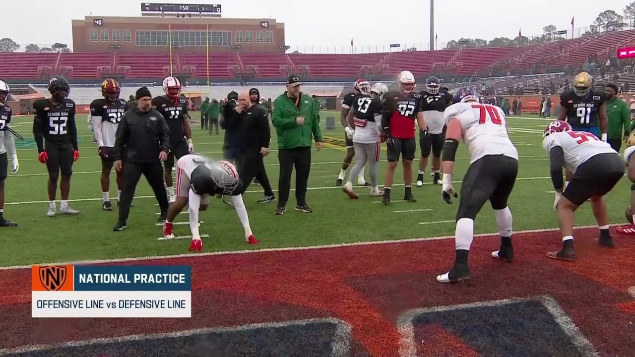 Senior Bowl Day One with Coach Ron Middleton, 2-Minute Drill, The New  York Jets