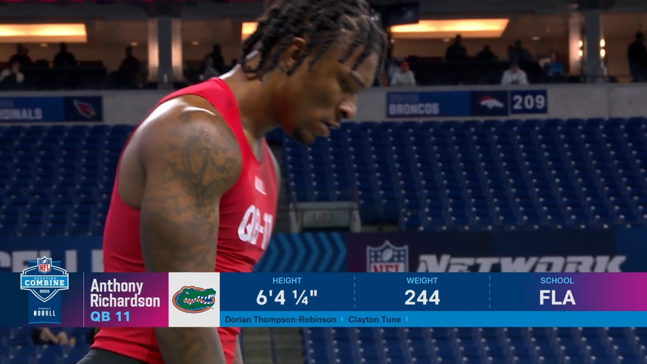 QB Anthony Richardson (Florida) Runs a 4.43Second 40Yard Dash at the
