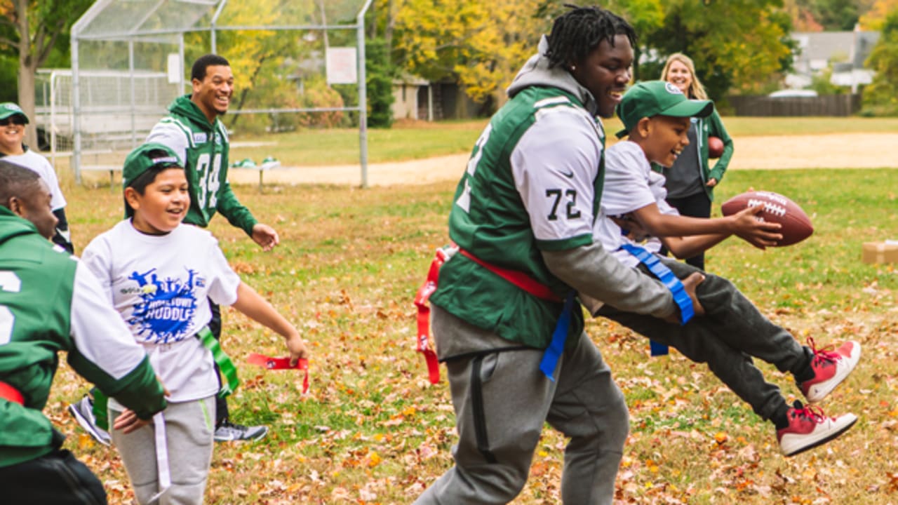 PHOTOS: New York Jets players visit Bound Brook students