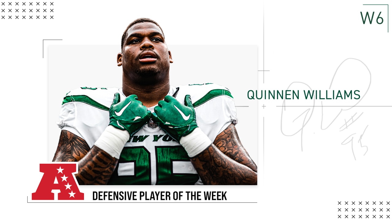 Jets DT Quinnen Williams named AFC Defensive Player of the Week