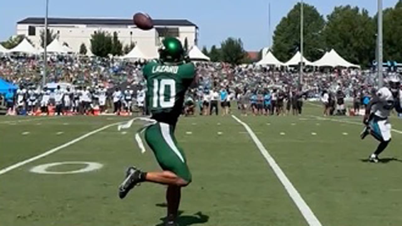 Jets-Panthers Practice Highlight  Aaron Rodgers Goes Deep to Allen Lazard