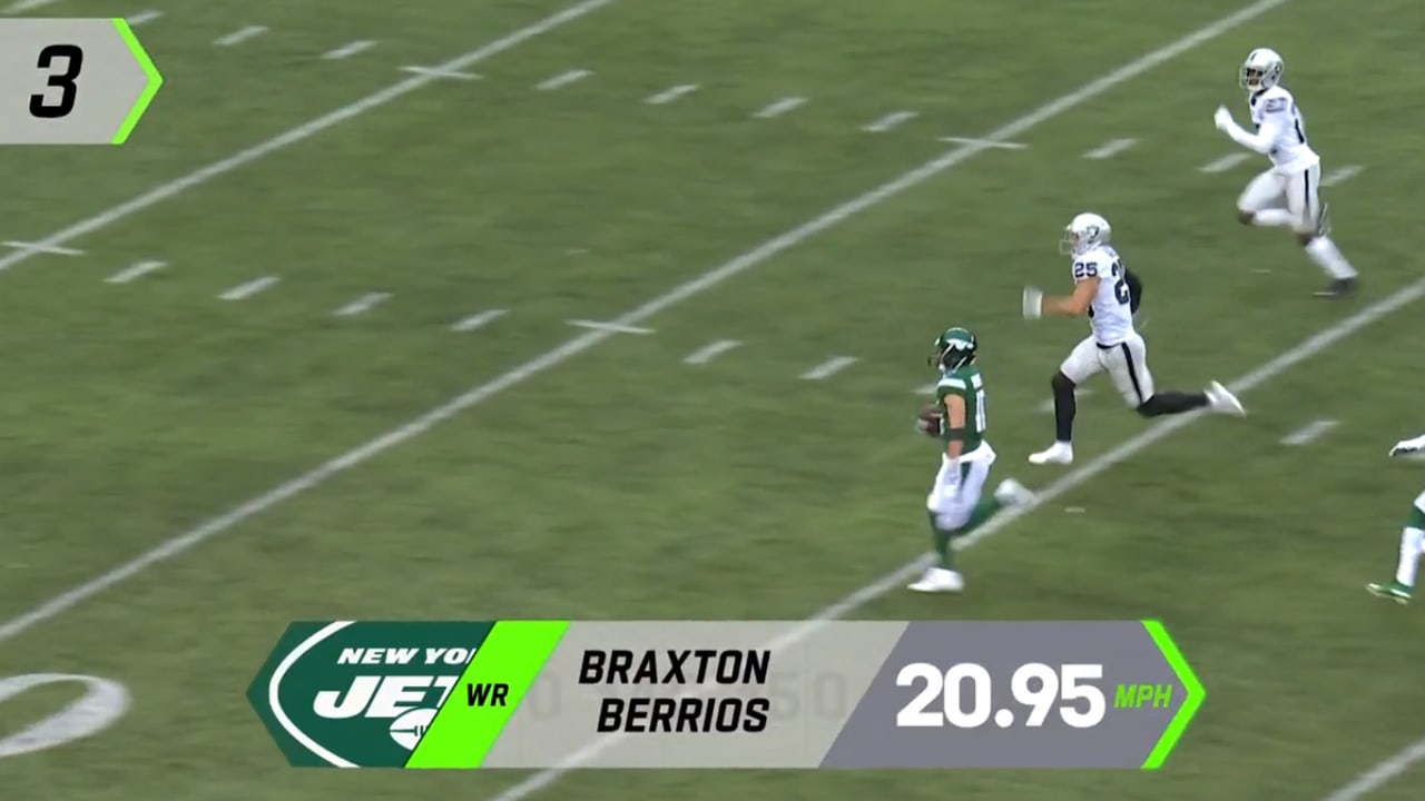 Braxton Berrios Ranked No 3 on Fastest Ball Carriers List During Week 12