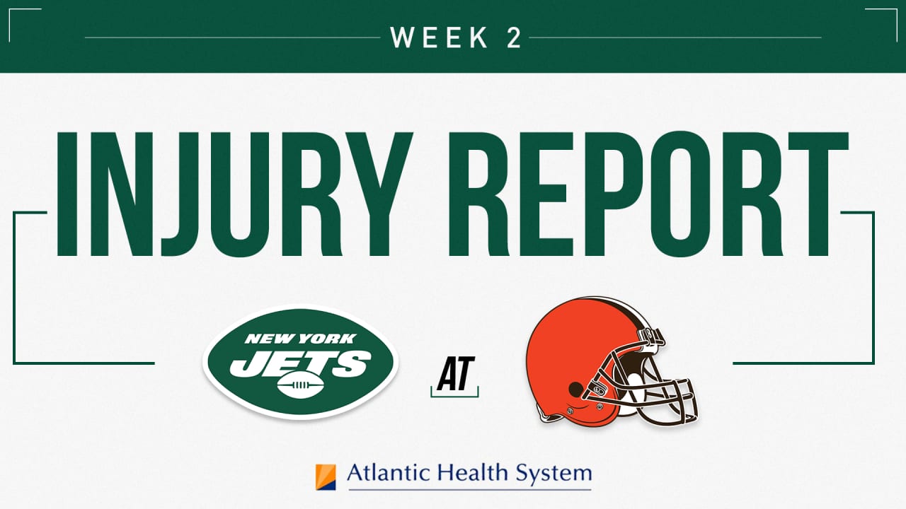 Jets Injury Report  Week 2 at Browns - Thursday