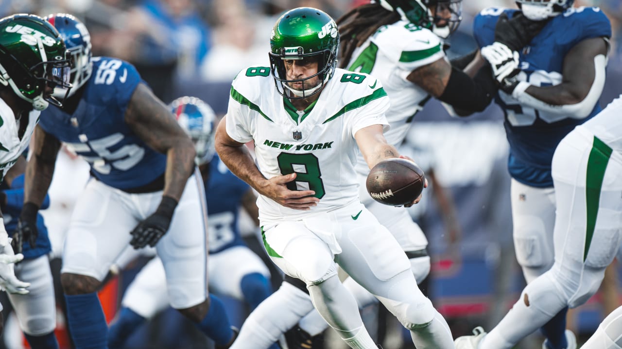 Aaron Rodgers throws TD pass in Jets' preseason debut vs. Giants