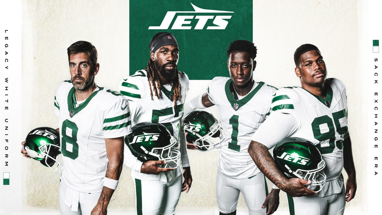 New York Jets Jets Legacy White Throwback Uniforms