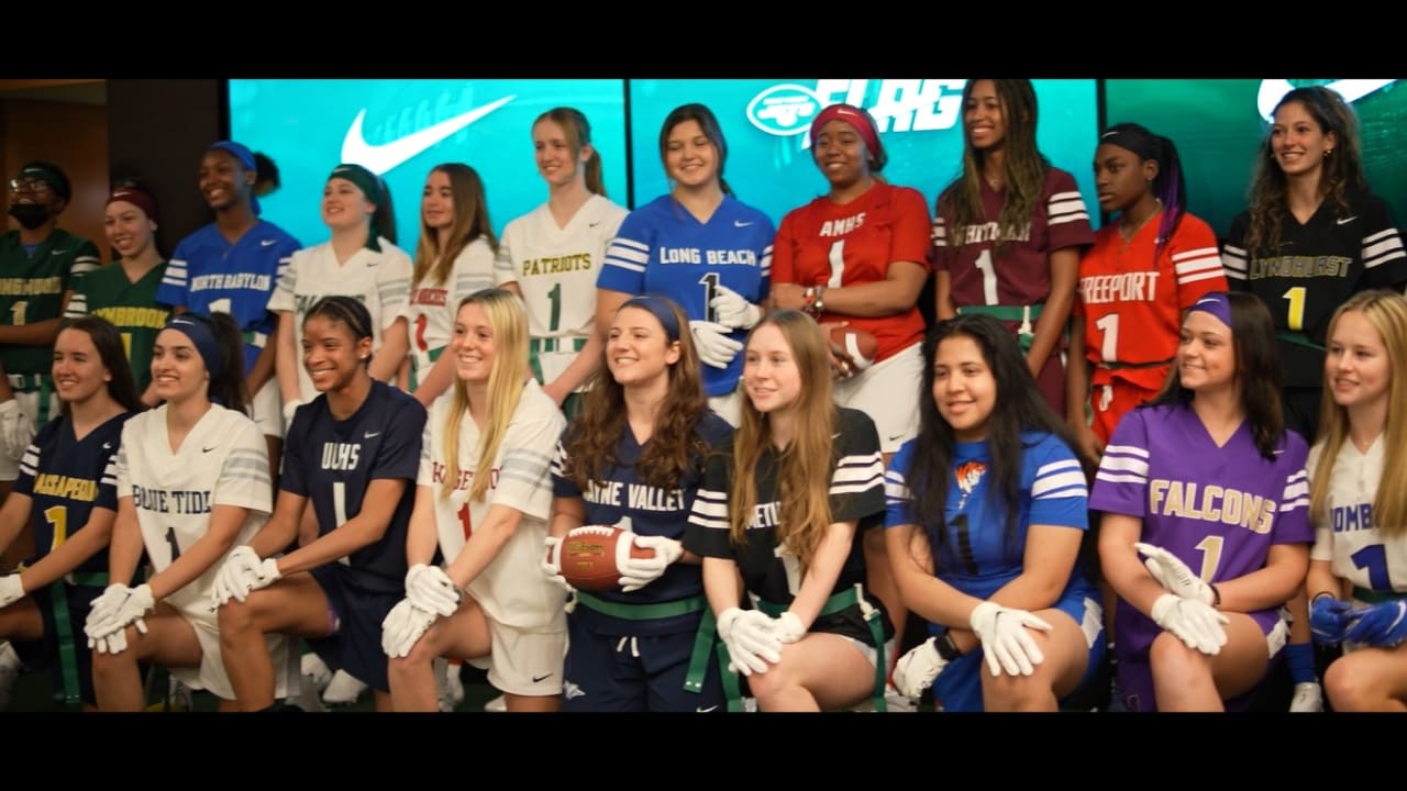 Jets Send Stars to Wayne Valley's Girls Flag Football Practice