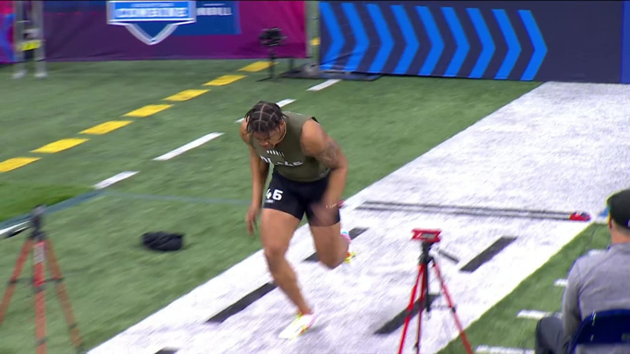 Defensive Linemen Run the 40-Yard Dash at 2023 NFL Combine: Nolan Smith  Runs 4.39 Officially 