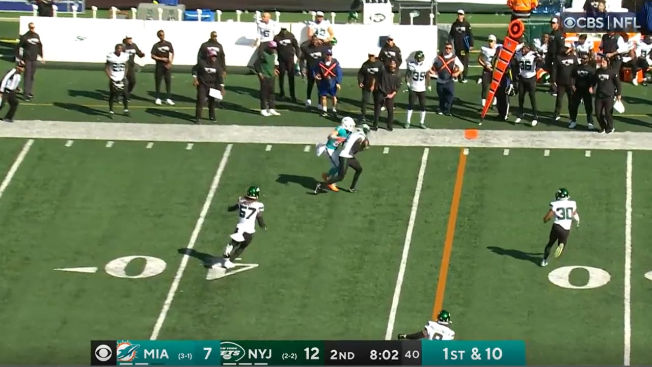 Highlight Sauce Gardner Picks Off Dolphins QB Skylar Thompson For His