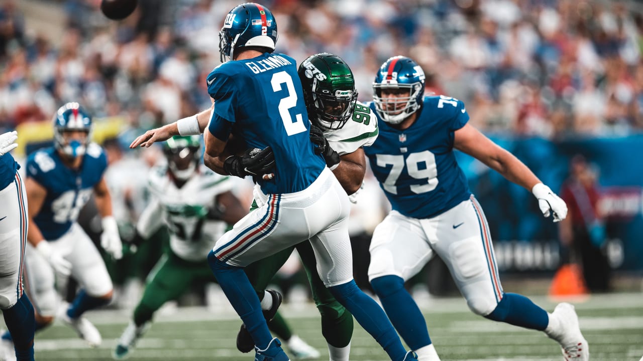 New York Jets linebacker Hamsah Nasirildeen (45) in action during the  second half of an NFL preseason football game Saturday, Aug 21. 2021,  between the New York Jets and Green Bay Packers