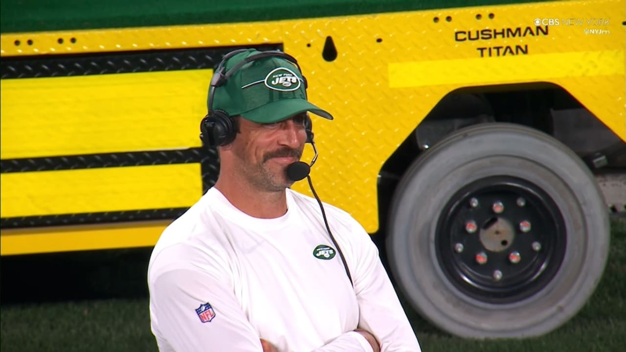 Aaron Rodgers InGame Interview Jets vs. Buccaneers