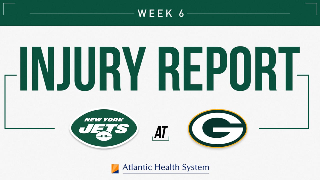 Jets Injury Report  Week 6 at Packers - Wednesday