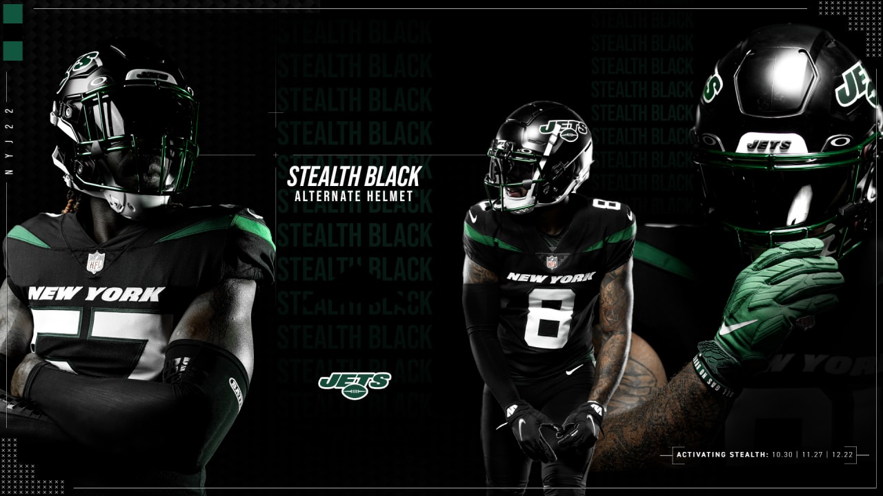 Jets to wear black alternate helmets in three games during 2022 season