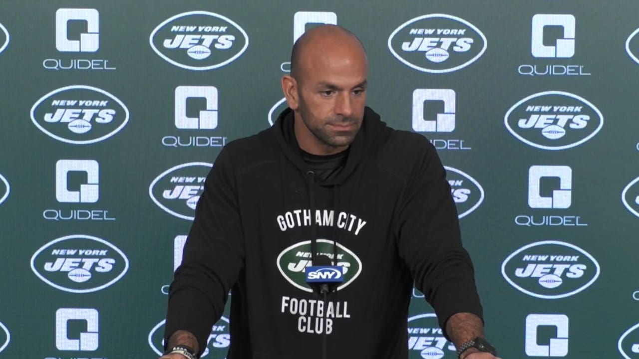 Official Robert saleh wearing gotham city Football club Jets 2023