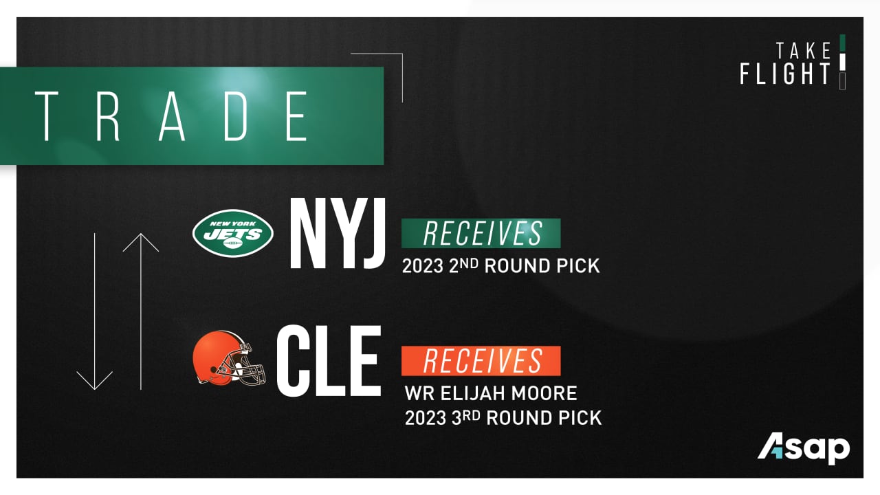 Jets Trade WR Elijah Moore to Cleveland, Swap Day 2 Selections