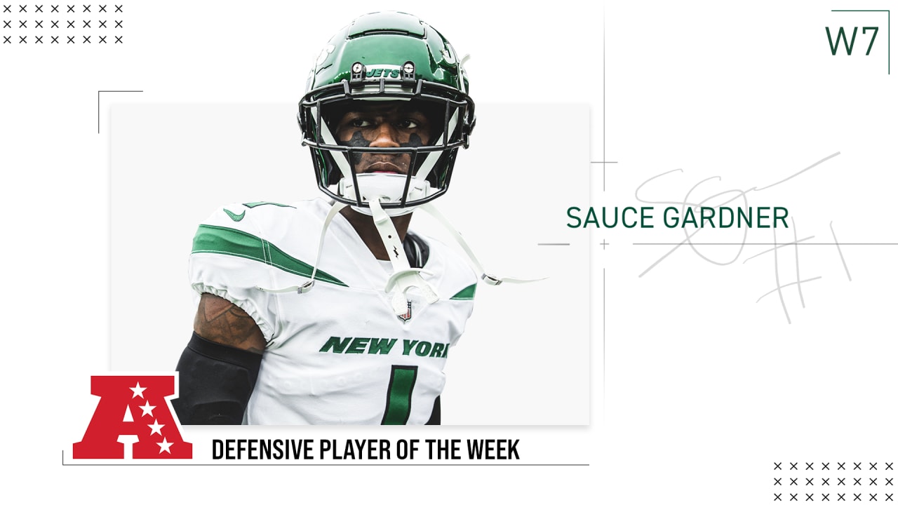 Jets CB Sauce Gardner Named AFC Defensive Player of the Week