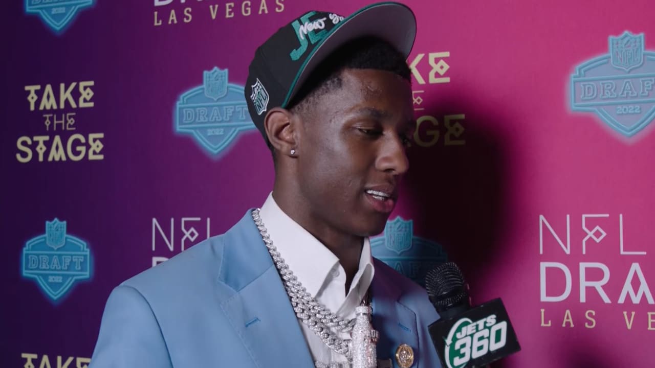 Draft Interview Sauce Gardner Reacts to a Jet