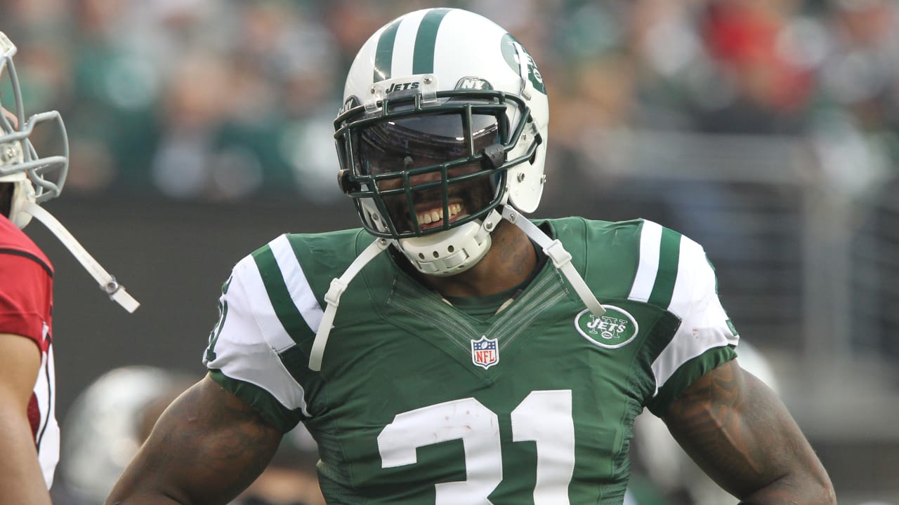 New York Jets cornerback Antonio Cromartie (31) carries the ball on a kick  in the 2nd quarter against the New York Giants at MetLife Stadium in East  Rutherford, New Jersey on December