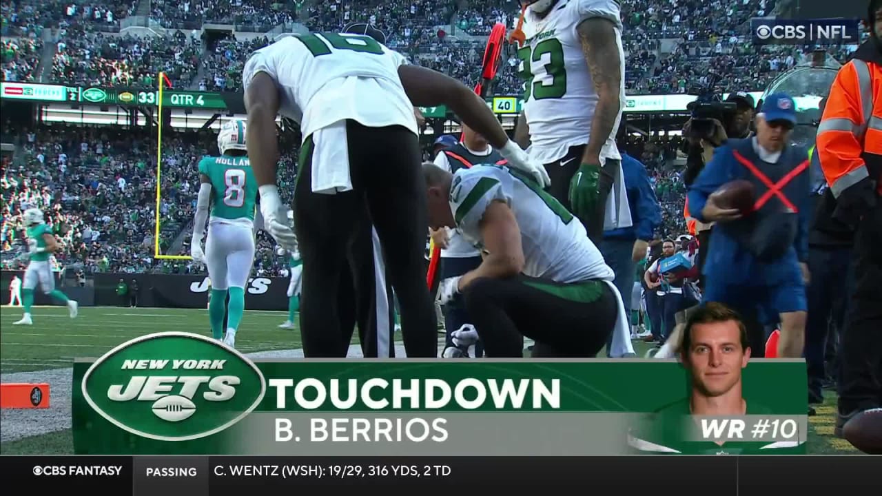 Braxton Berrios' dropped touchdown caps rough game for Jets