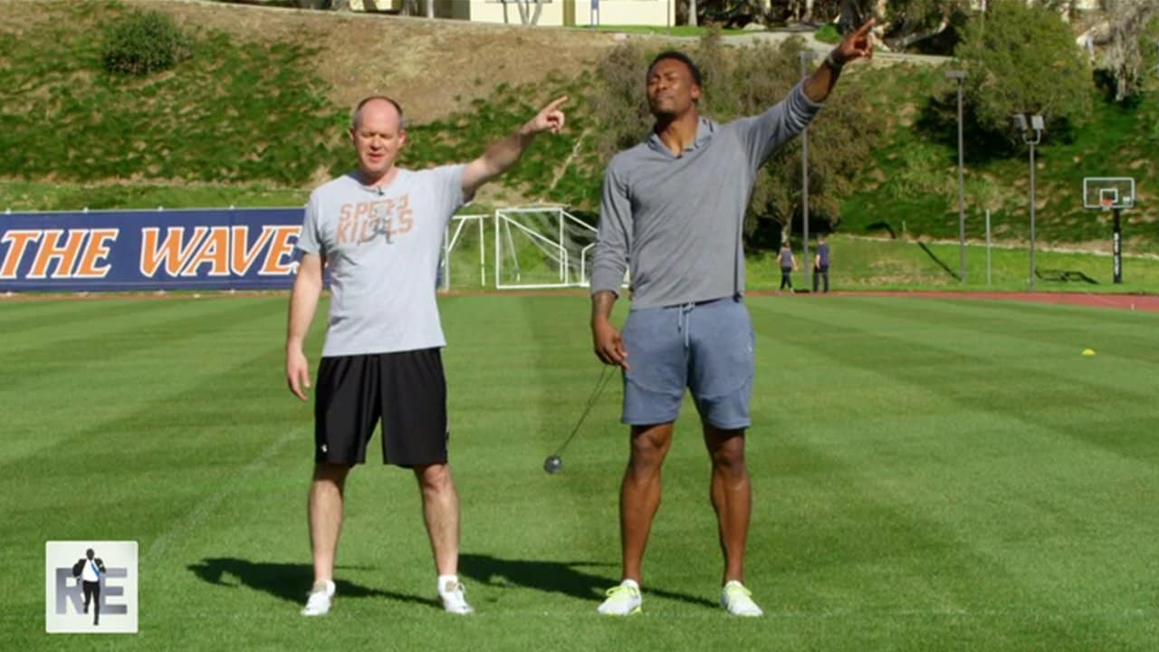 Brandon Marshall Trains Rich Eisen in 40Yard Dash