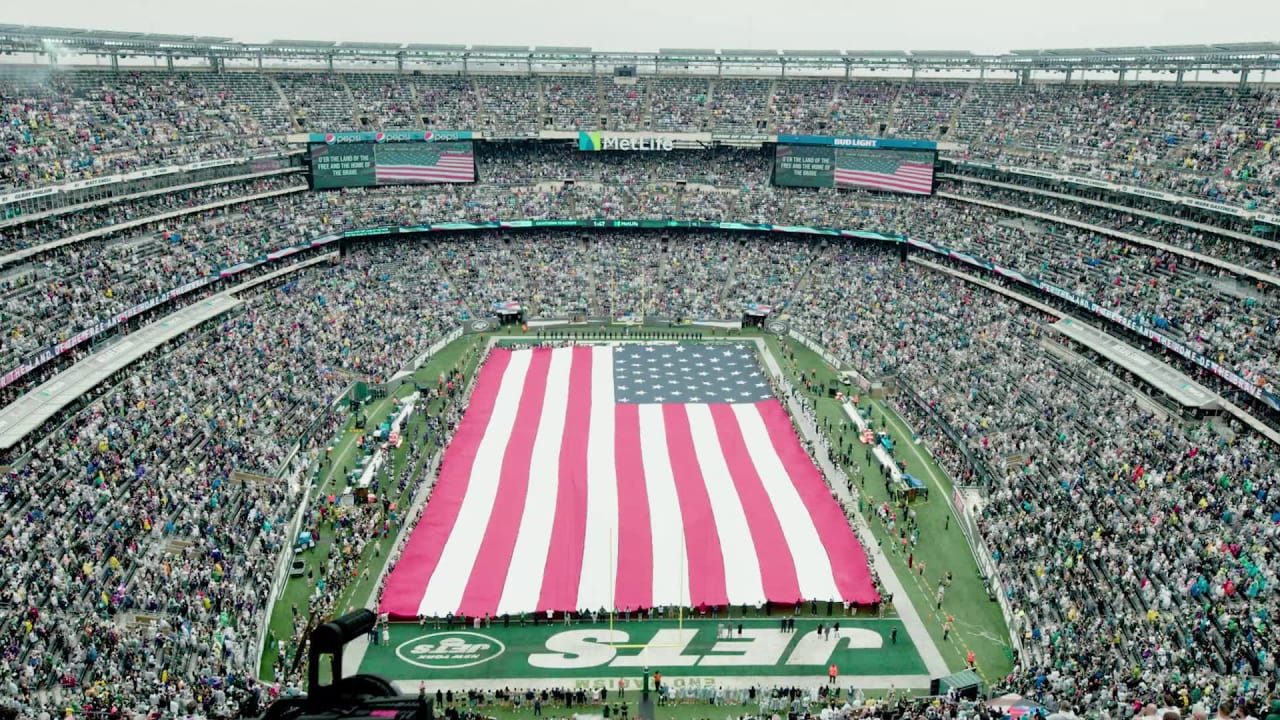 MetLife Stadium sings national anthem before 9/11 Jets game