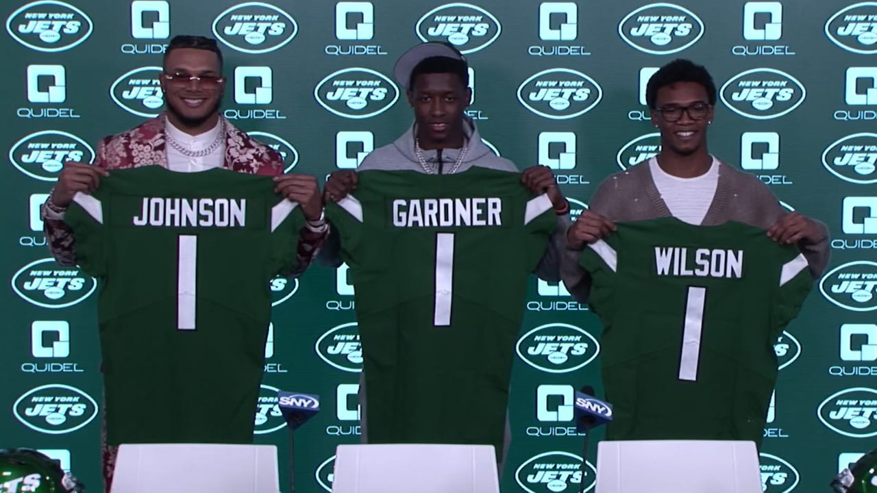 Sauce Gardner, Jermaine Johnson & Garrett Wilson Jets Introductory Press  Conference (4/29)