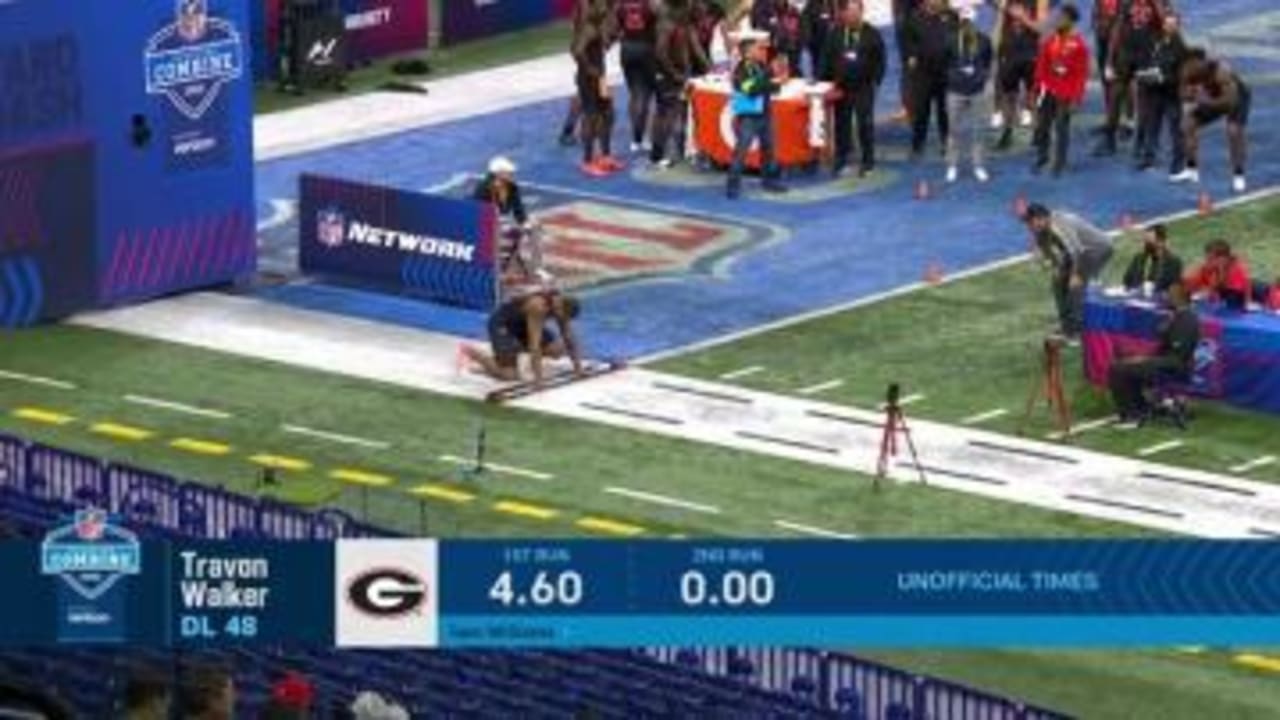 Linebacker Malcolm Rodriguez runs an official 4.52-second 40-yard