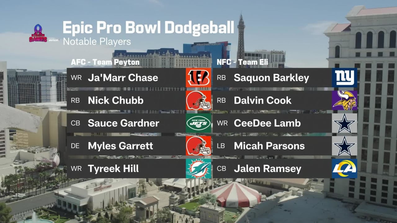 AFC, NFC Rosters Revealed for Epic Dodgeball Event at Pro Bowl Games in