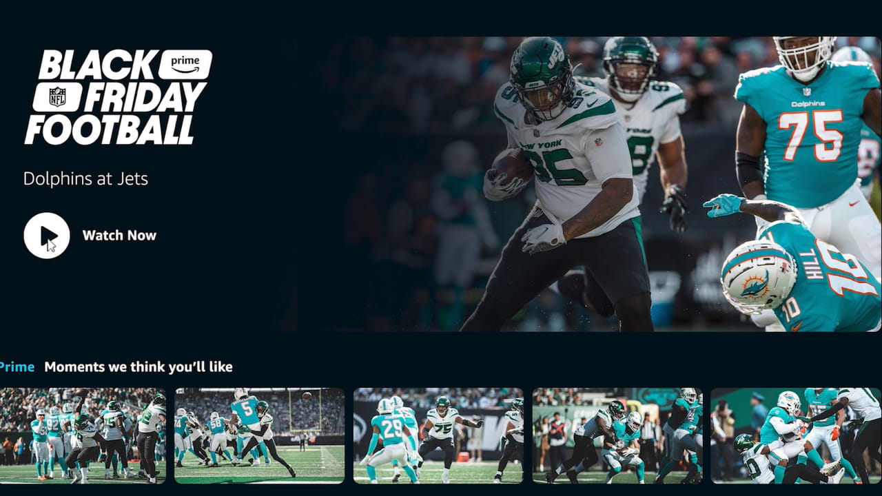 First NFL Black Friday Game on Prime Video: Dolphins vs. Jets