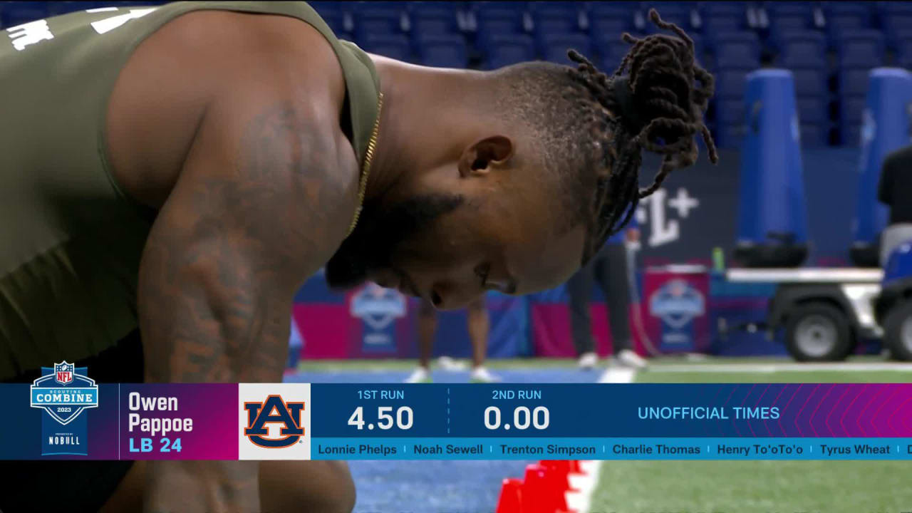 Linebackers Run the 40-Yard Dash at 2023 NFL Combine: Pappoe Hits 4.39  Official 