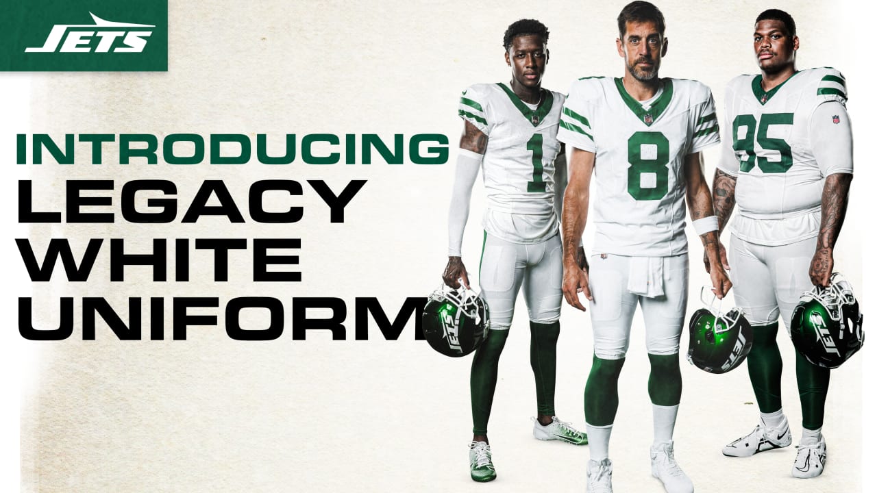 New York Jets: Jets Legacy White Throwback Uniforms