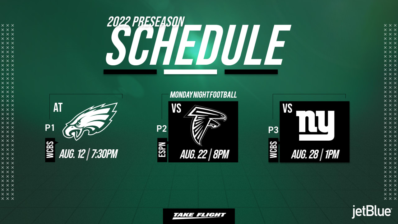 2022 New York Jets Preseason Schedule: Complete schedule, tickets and  matchup information for 2022 NFL Season