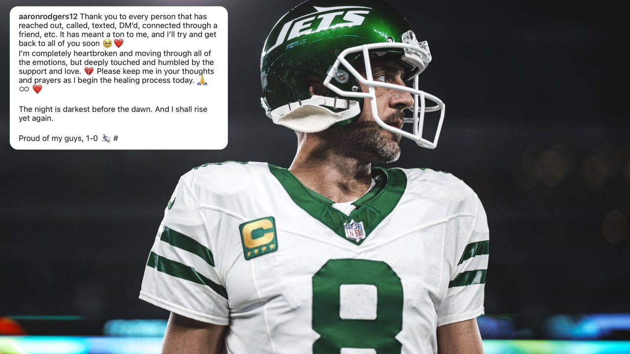 Jets: Aaron Rodgers' concerned message to coaches before injury