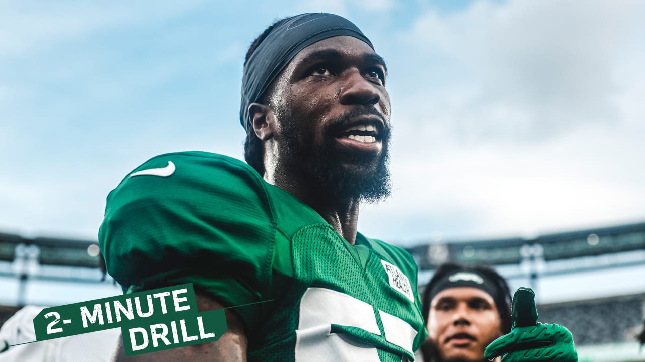 C.J. Mosley of the New York Jets reacts against the Baltimore