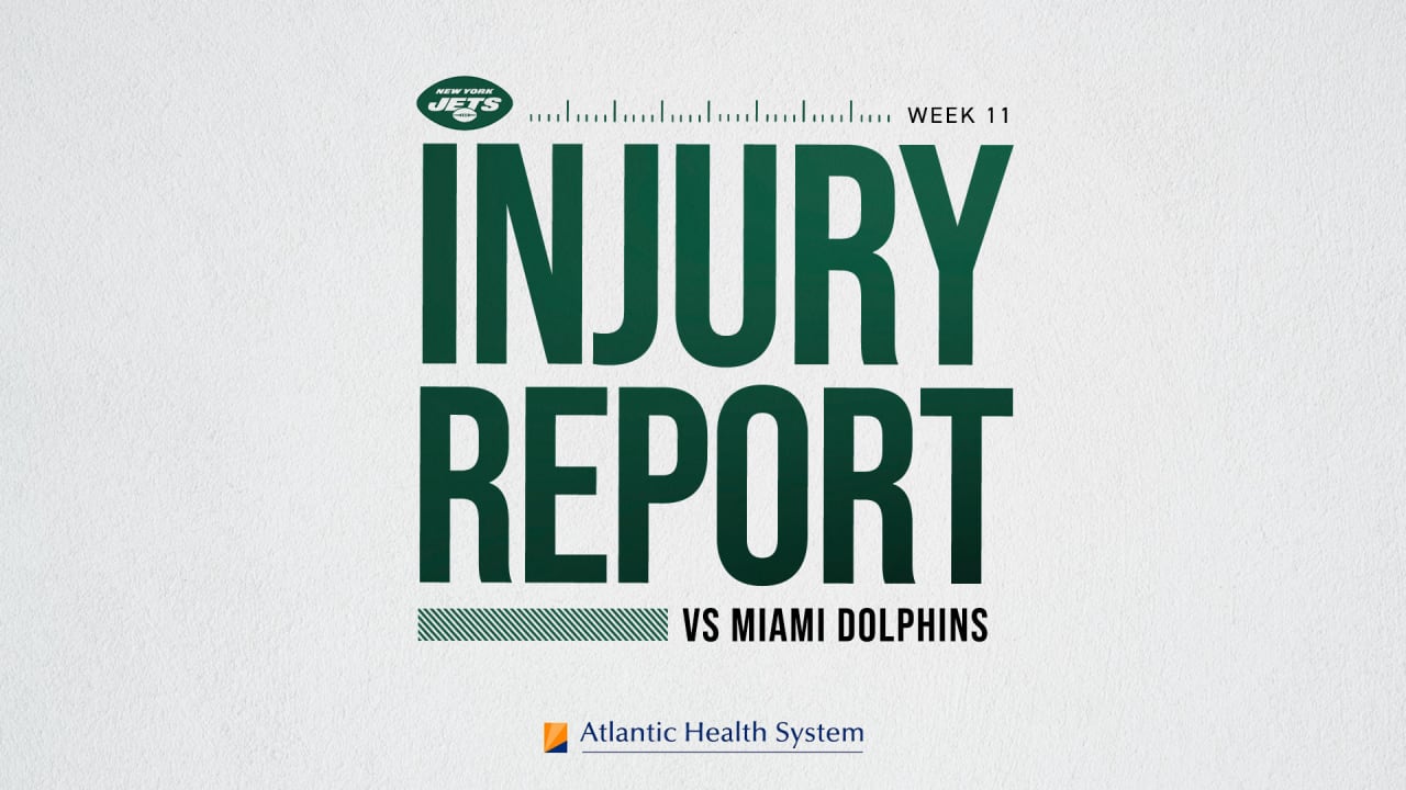 Jets Injury Report Week 11 Vs Dolphins Friday