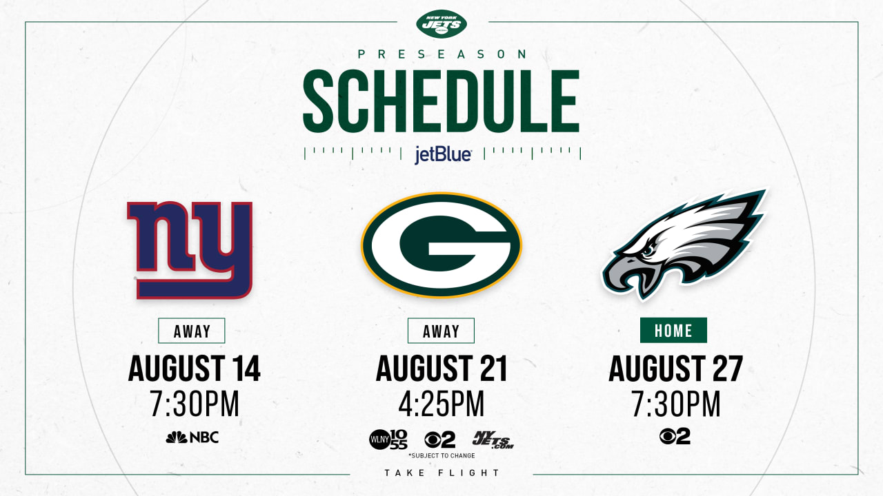 Jets Preseason Schedule 2022 Jets Set Dates, Times For Their 3 Preseason Opponents