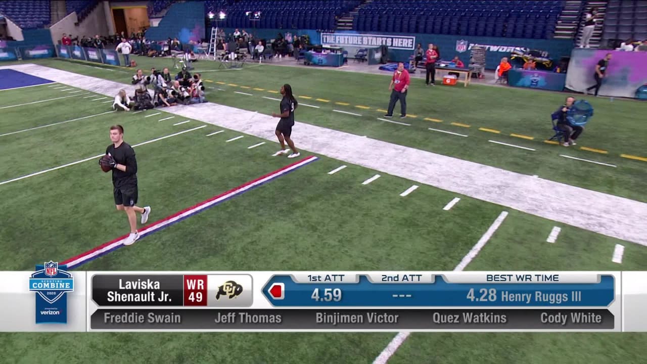 Colorado WR Laviska Shenault Runs Official 4.58 40-Yard Dash at the NFL  Combine