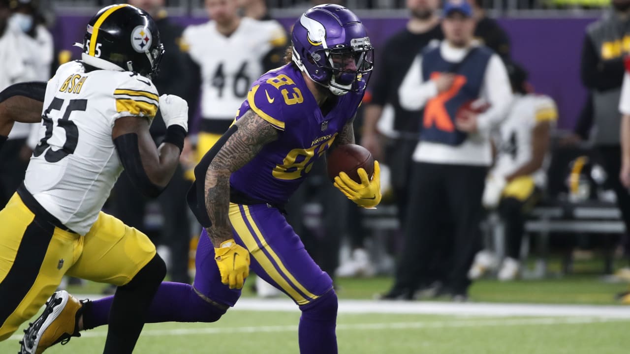 Cincinnati Bengals linebacker Germaine Pratt (57) tackles Minnesota Vikings  tight end Tyler Conklin (83) after he made catch in the first half of an  NFL football game, Sunday, Sept. 12, 2021, in