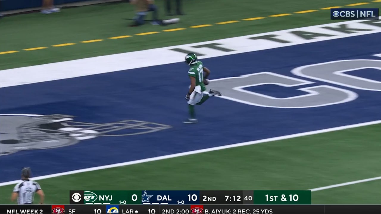 Garrett Wilson Tipped Zach Wilson Pass To Himself For TD