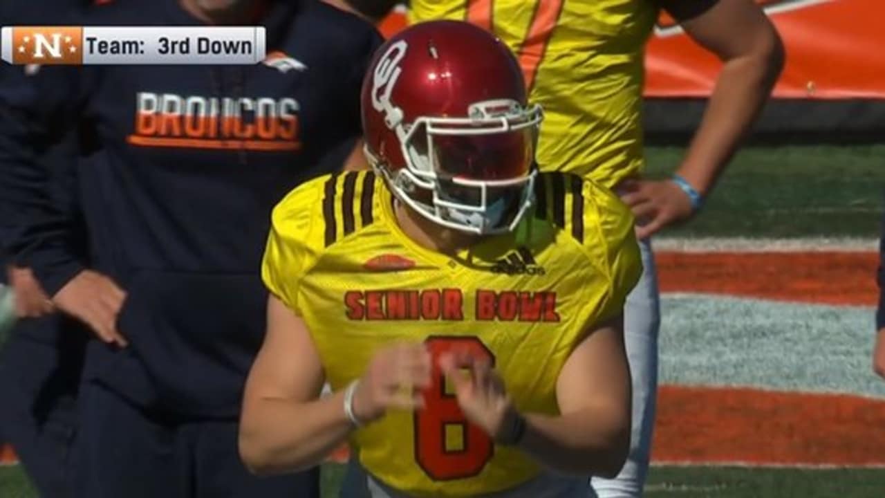 Baker Mayfield (Oklahoma - QB) - Senior Bowl Practice Highlights Part 2 