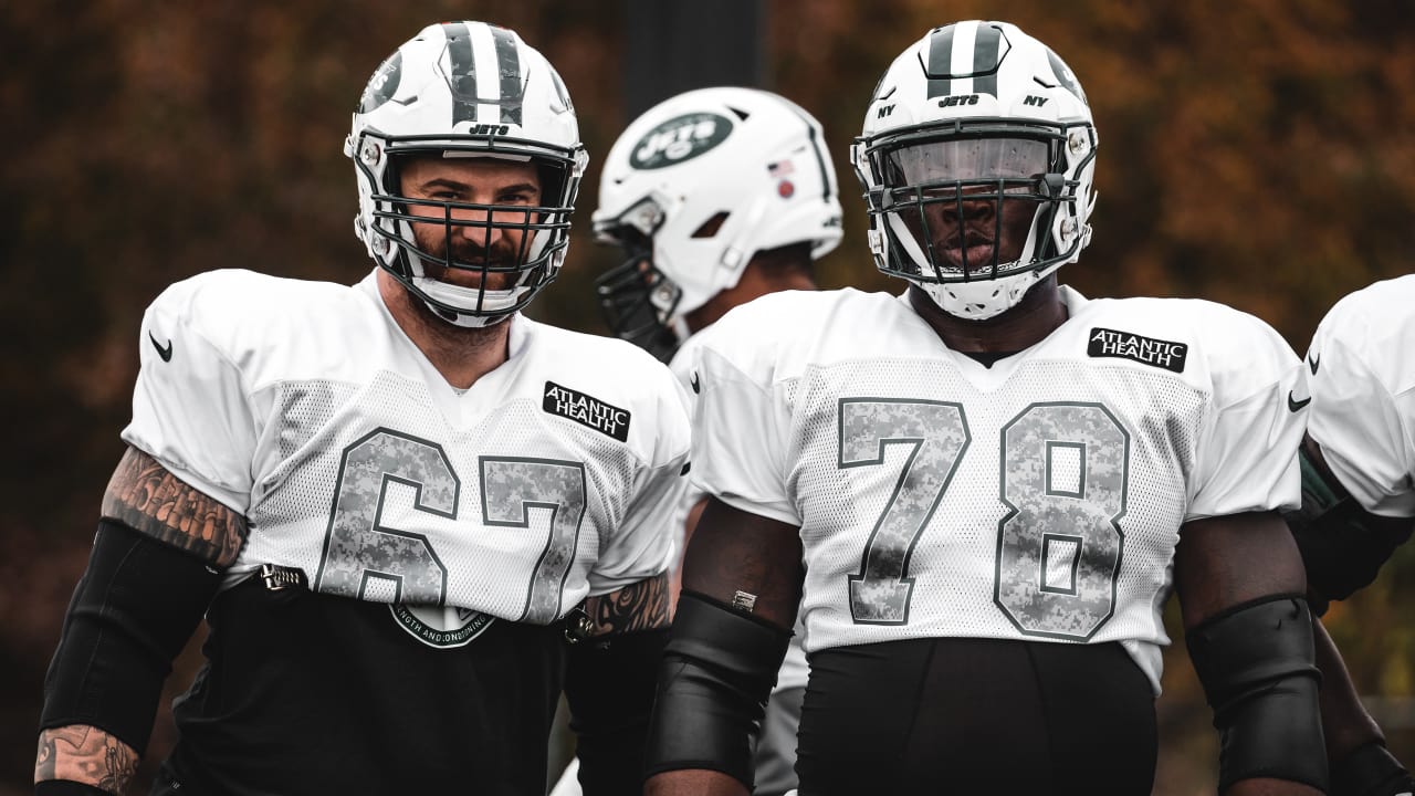 Jets Players React to Special Camouflage Salute to Service Practice Jerseys