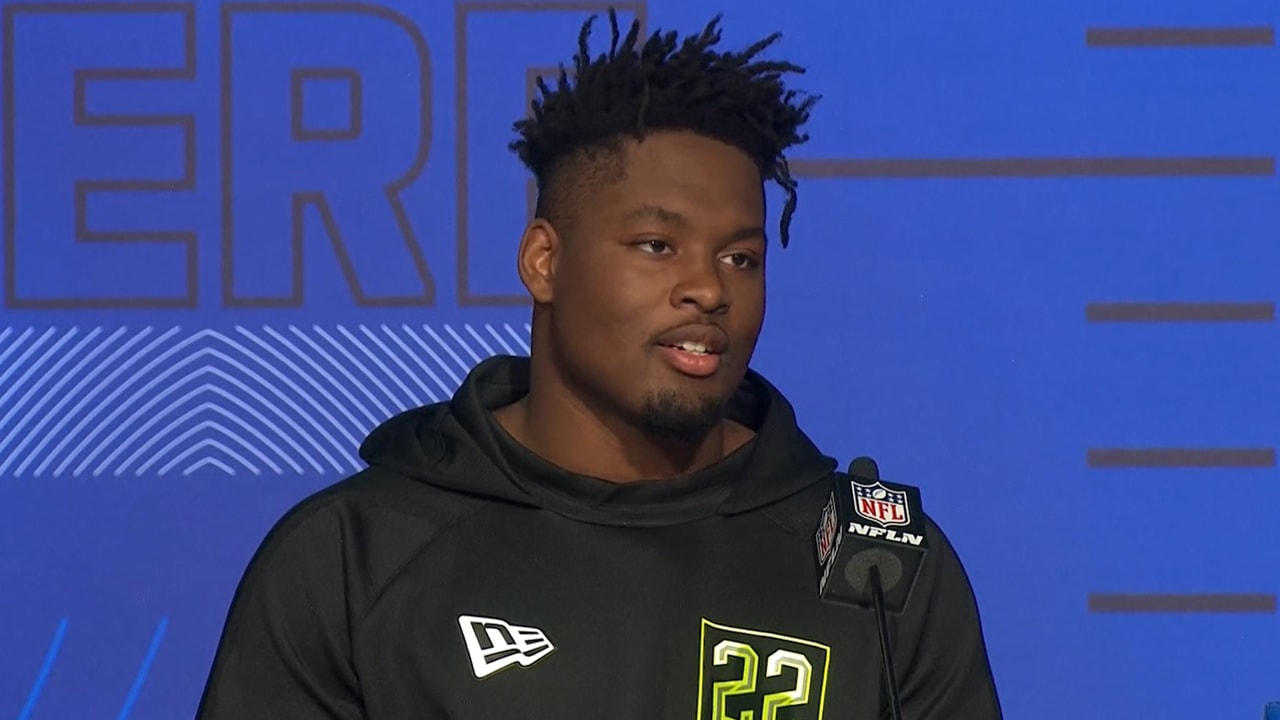 OL Zion Johnson (Boston College) NFL Combine Press Conference